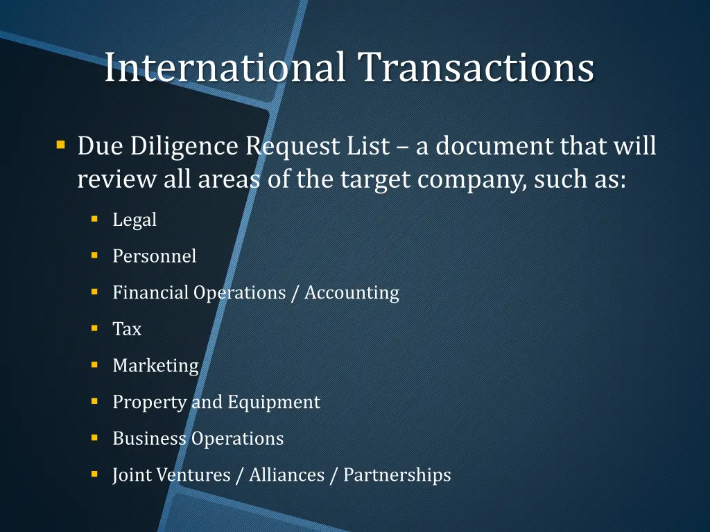 international transactions
