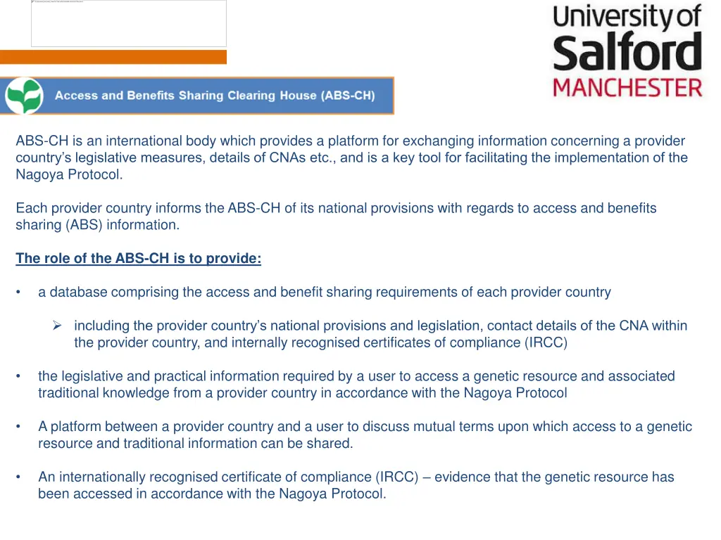 abs ch is an international body which provides