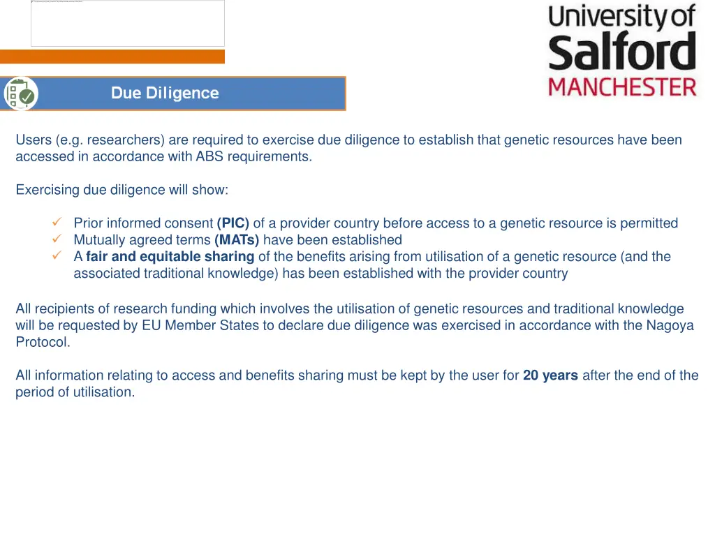 users e g researchers are required to exercise