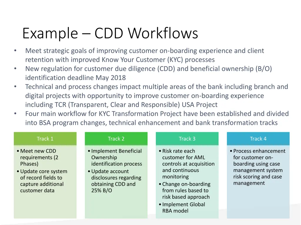example cdd workflows