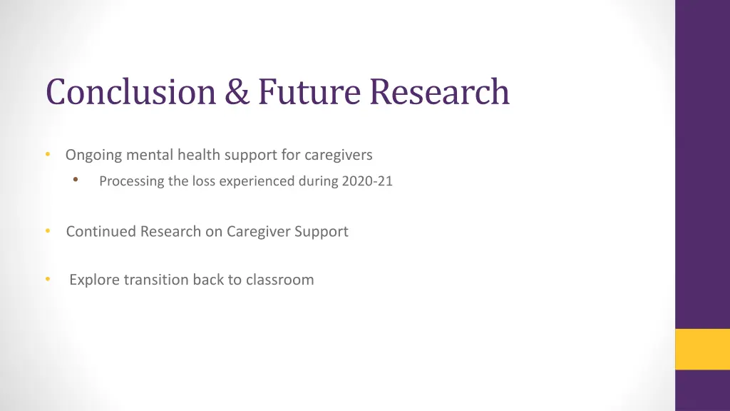 conclusion future research