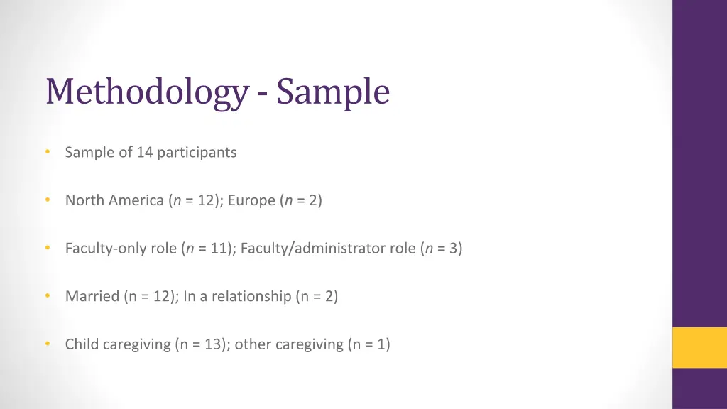methodology sample