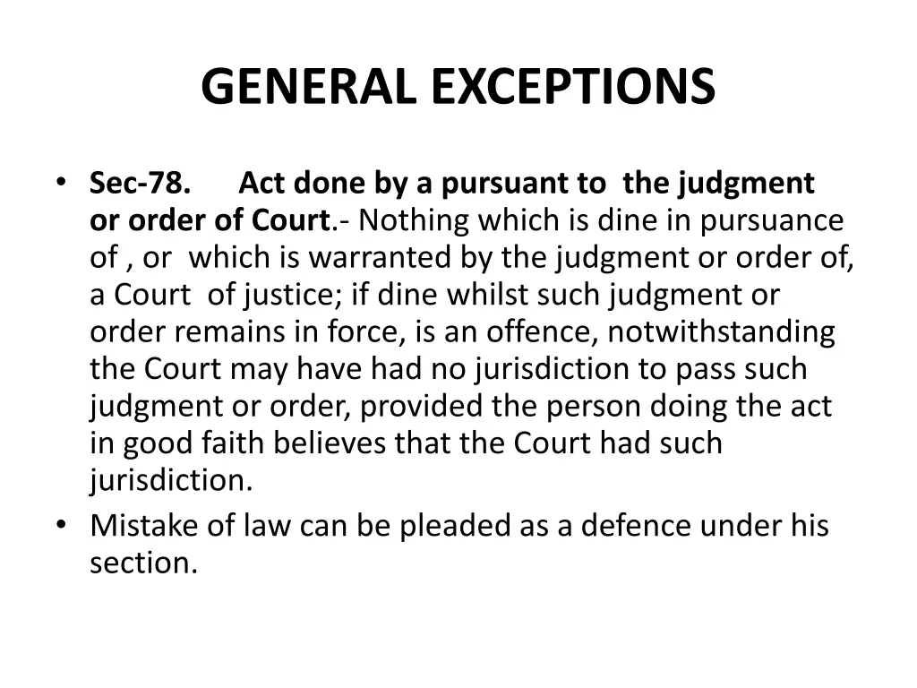 general exceptions 3