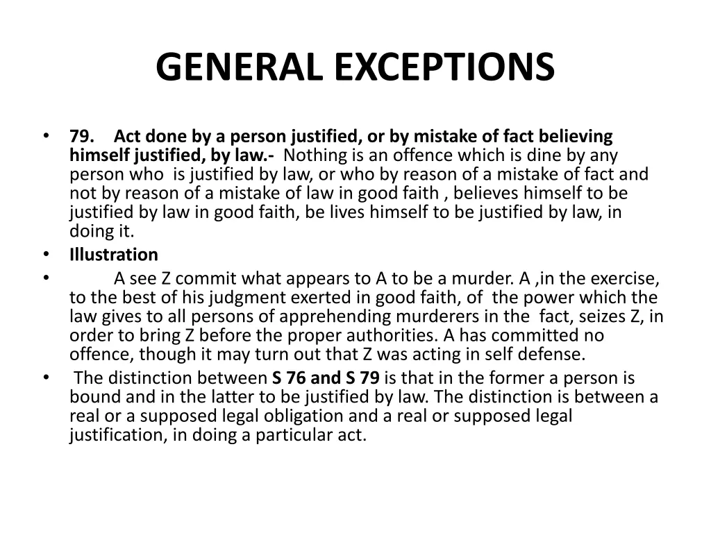 general exceptions 4
