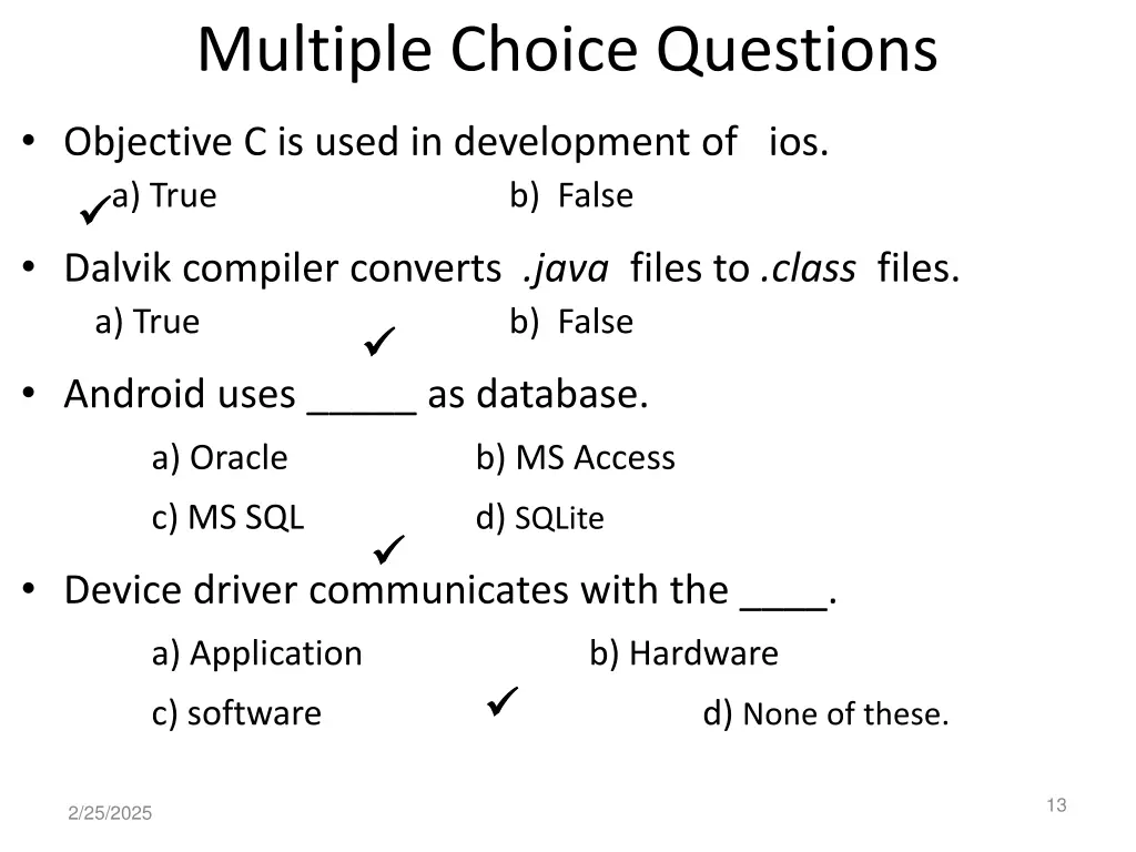 multiple choice questions 2