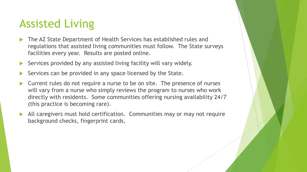assisted living