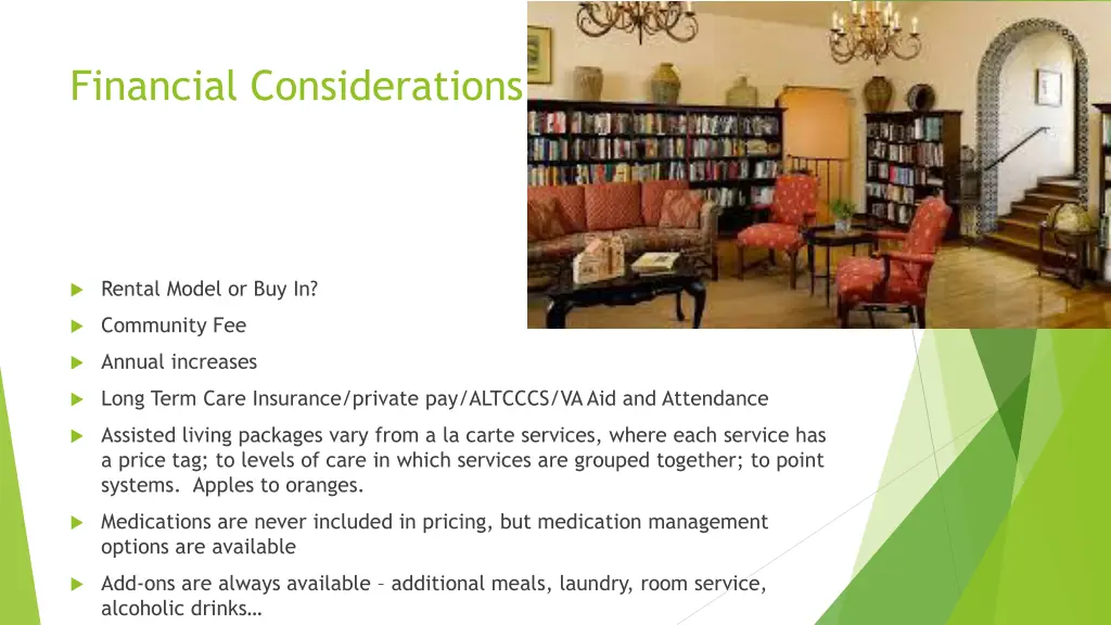 financial considerations