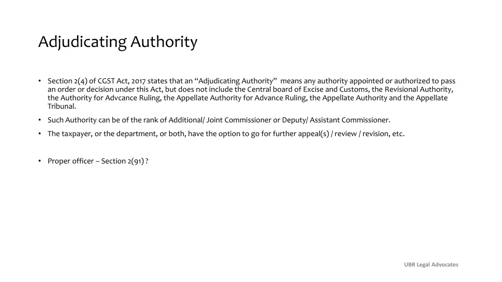 adjudicating authority