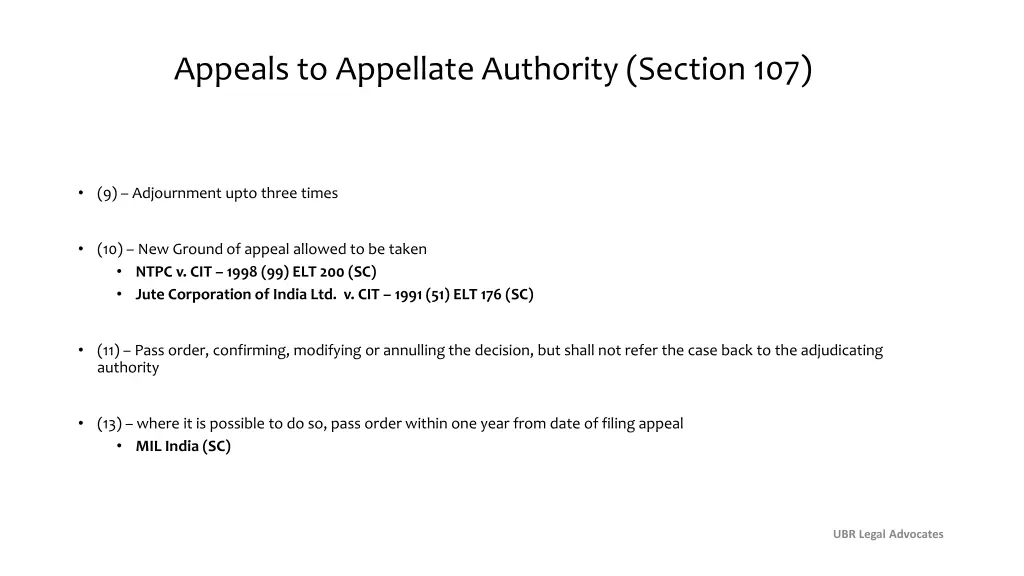 appeals to appellate authority section 107 2