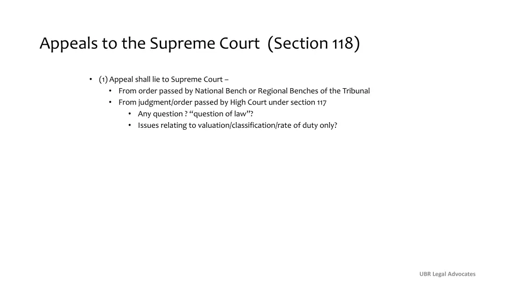 appeals to the supreme court section 118