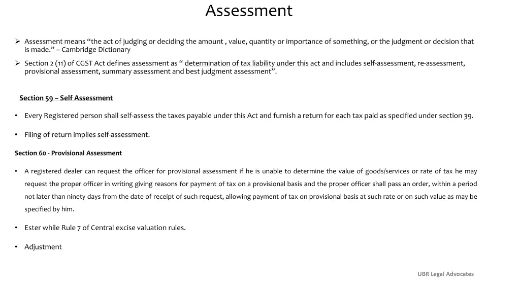 assessment