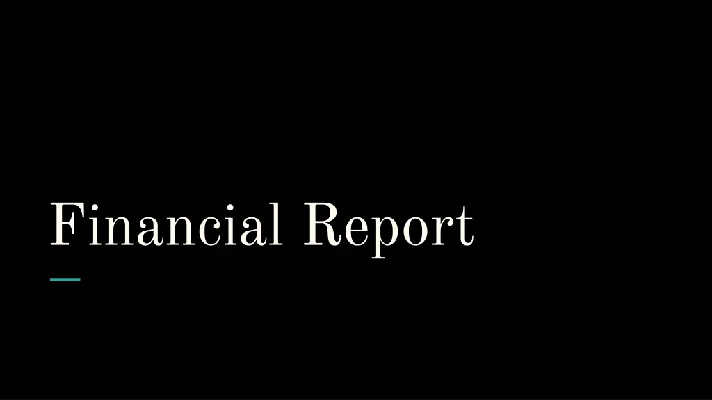 financial report