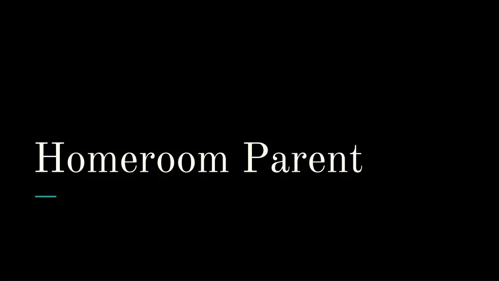 homeroom parent