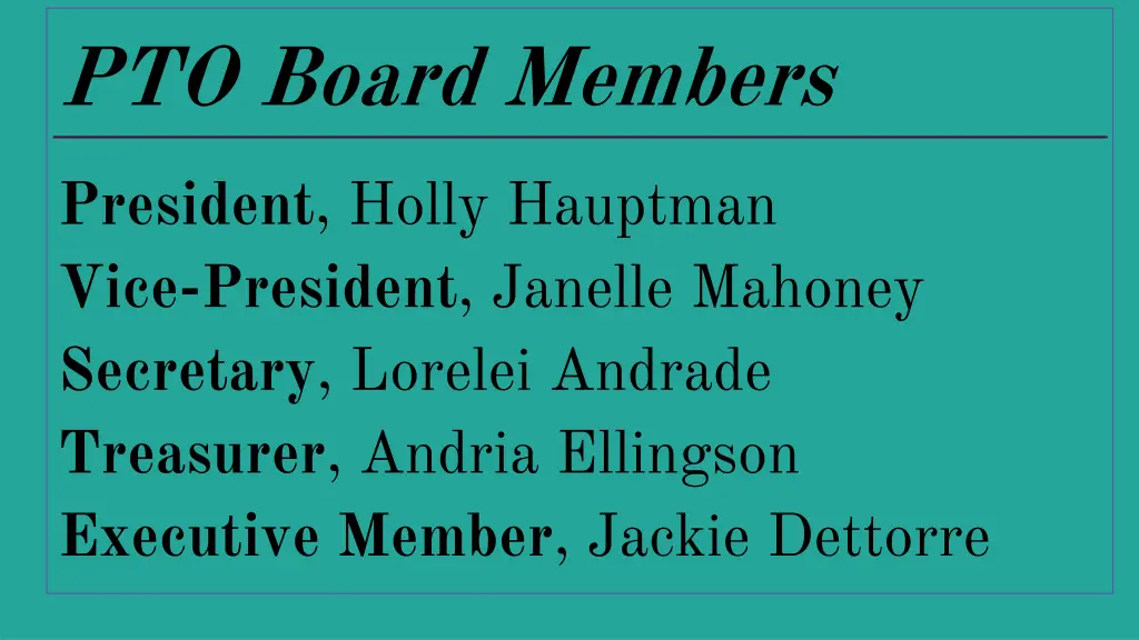 pto board members