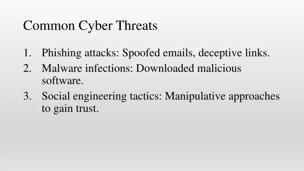 common cyber threats
