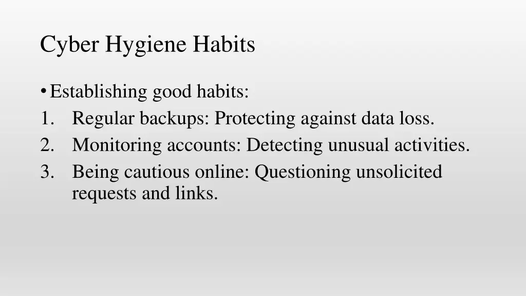 cyber hygiene habits