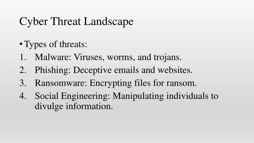 cyber threat landscape