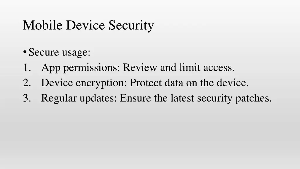 mobile device security