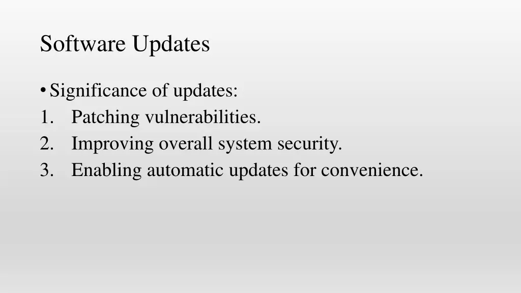 software updates