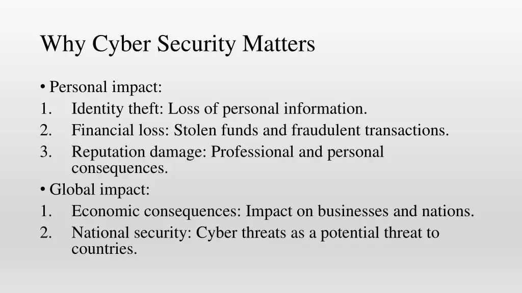 why cyber security matters