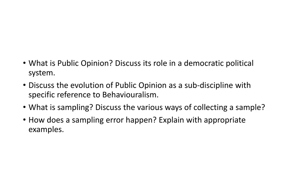 what is public opinion discuss its role