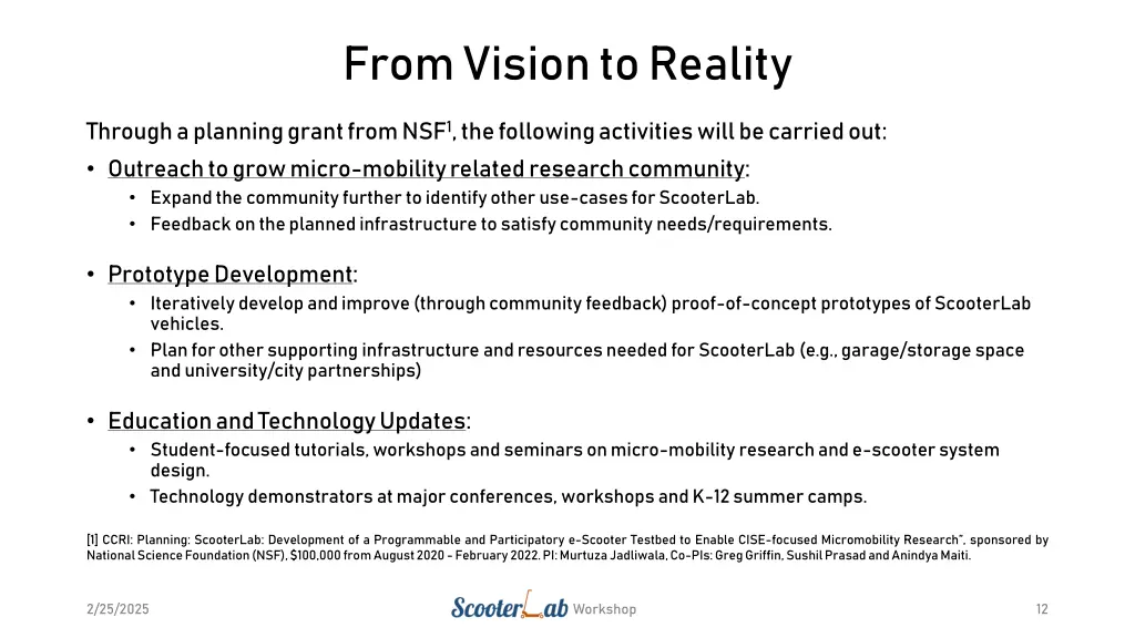 from vision to reality