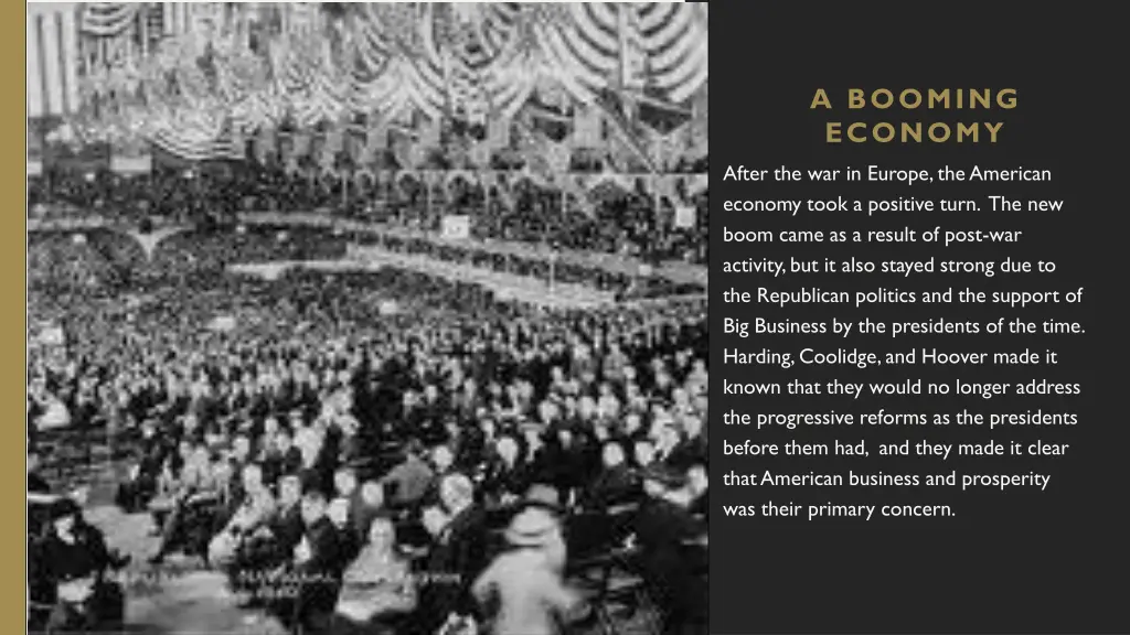 a booming economy