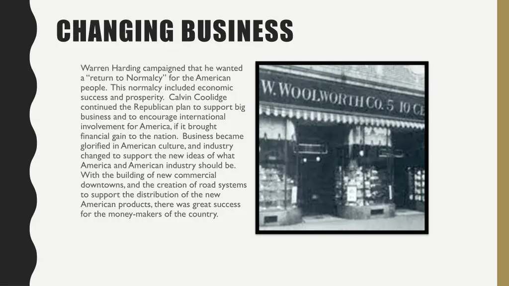 changing business