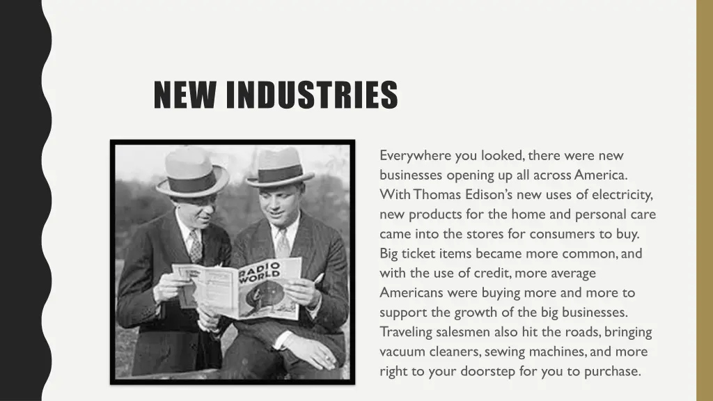 new industries