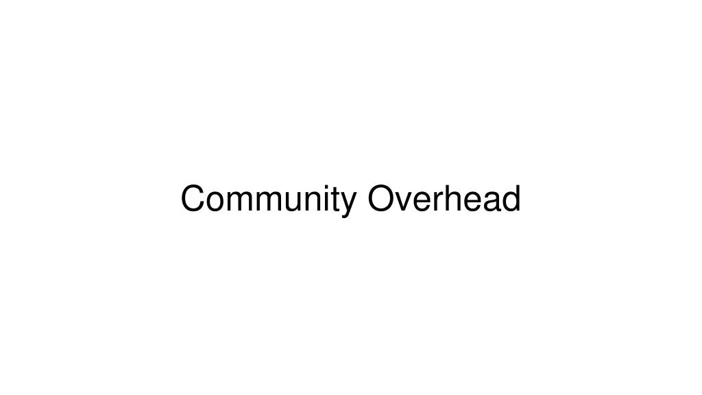 community overhead