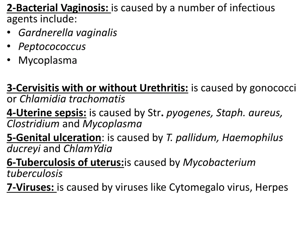 2 bacterial vaginosis is caused by a number