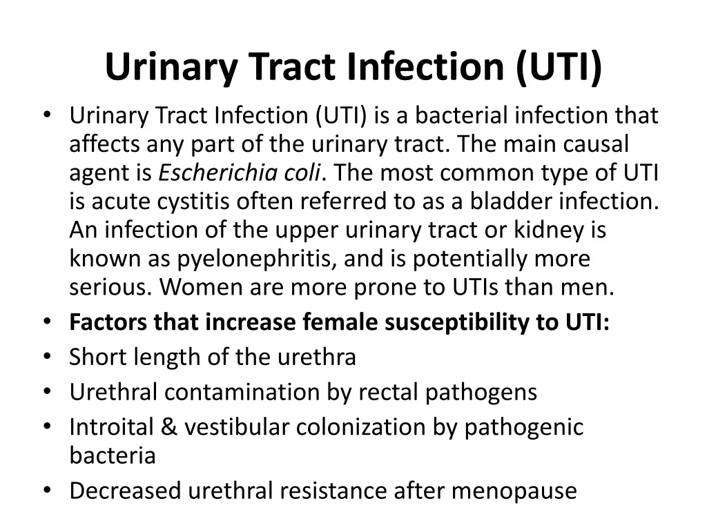 urinary tract infection uti urinary tract
