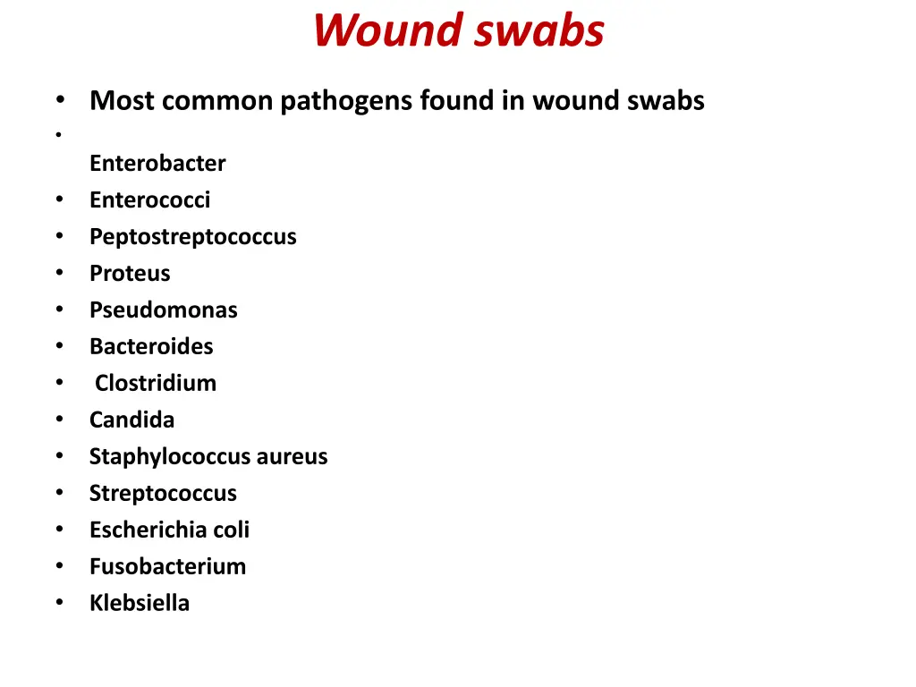 wound swabs