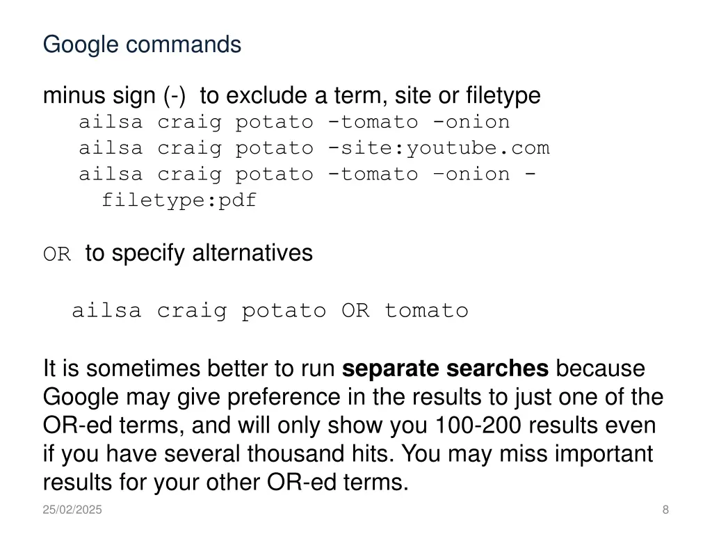 google commands 1