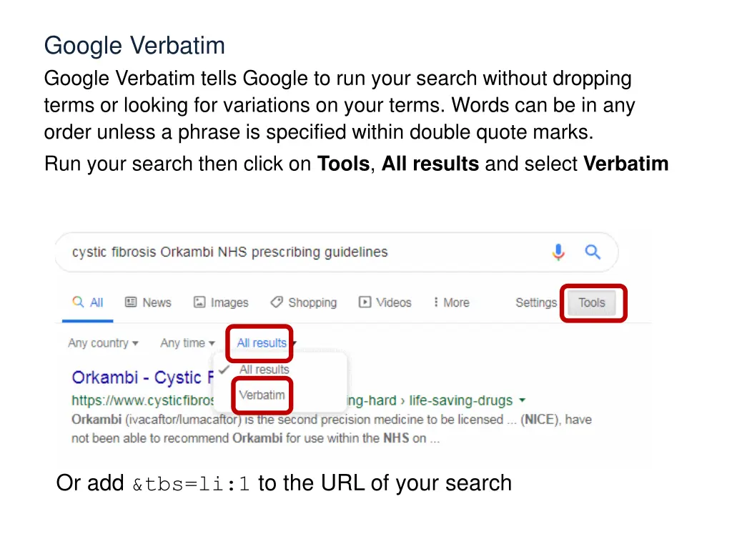 google verbatim google verbatim tells google
