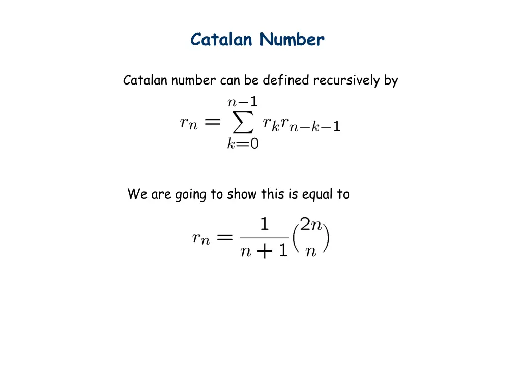 catalan number