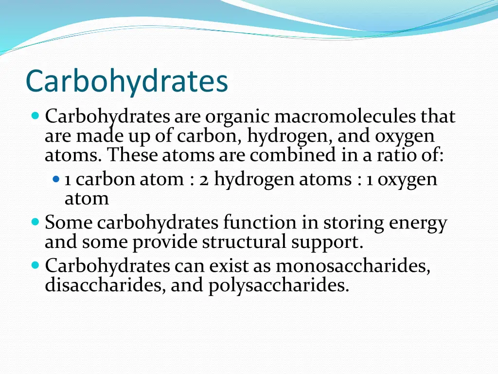 carbohydrates carbohydrates are organic