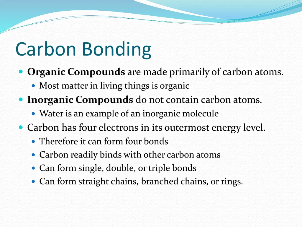 carbon bonding