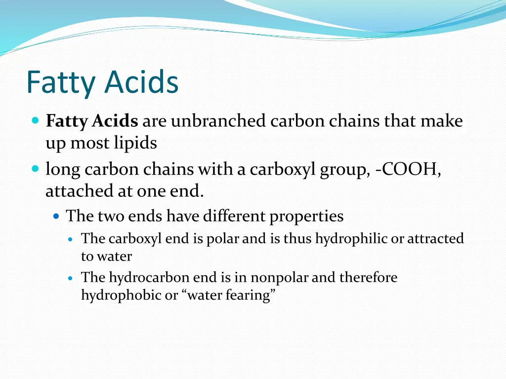 fatty acids
