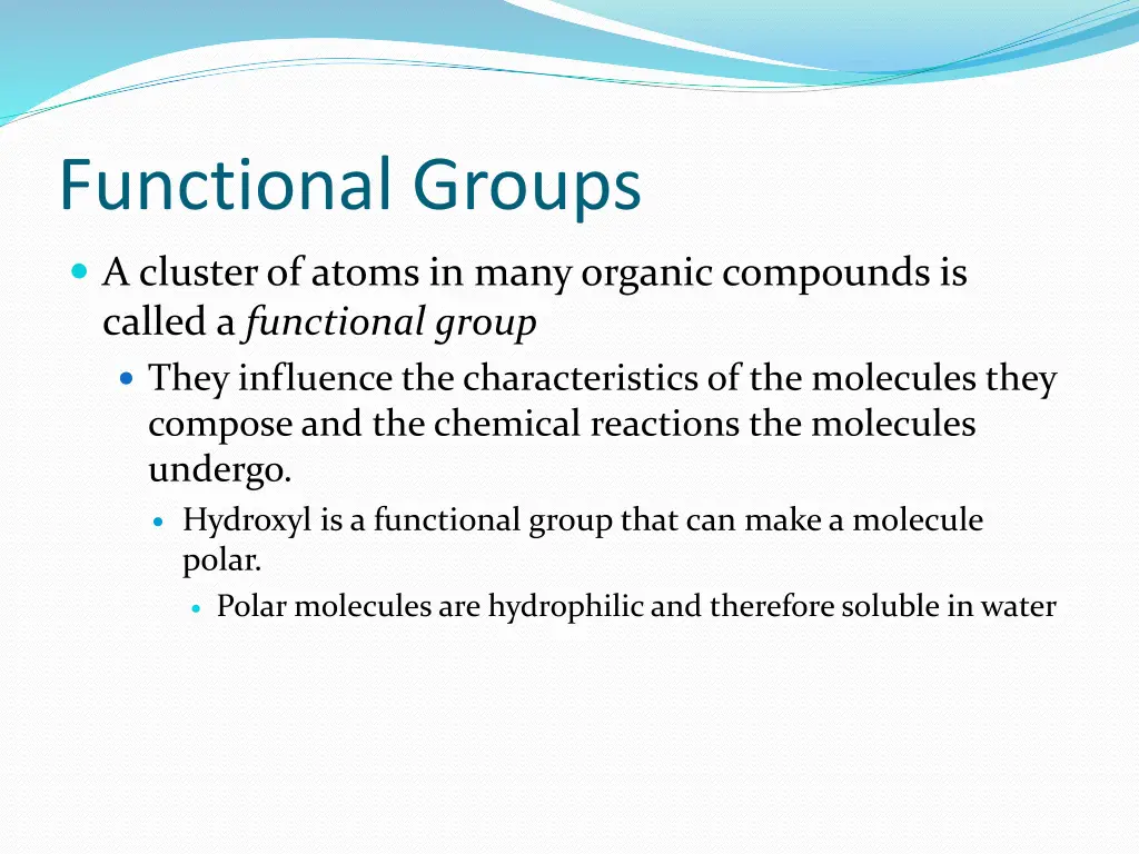 functional groups