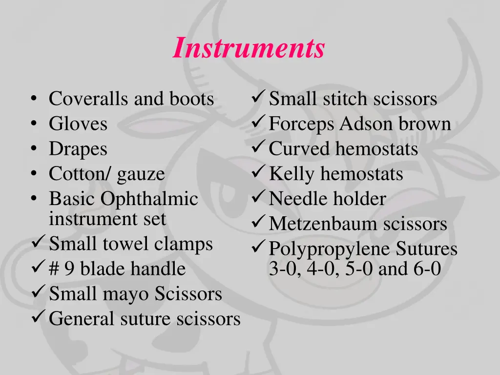 instruments