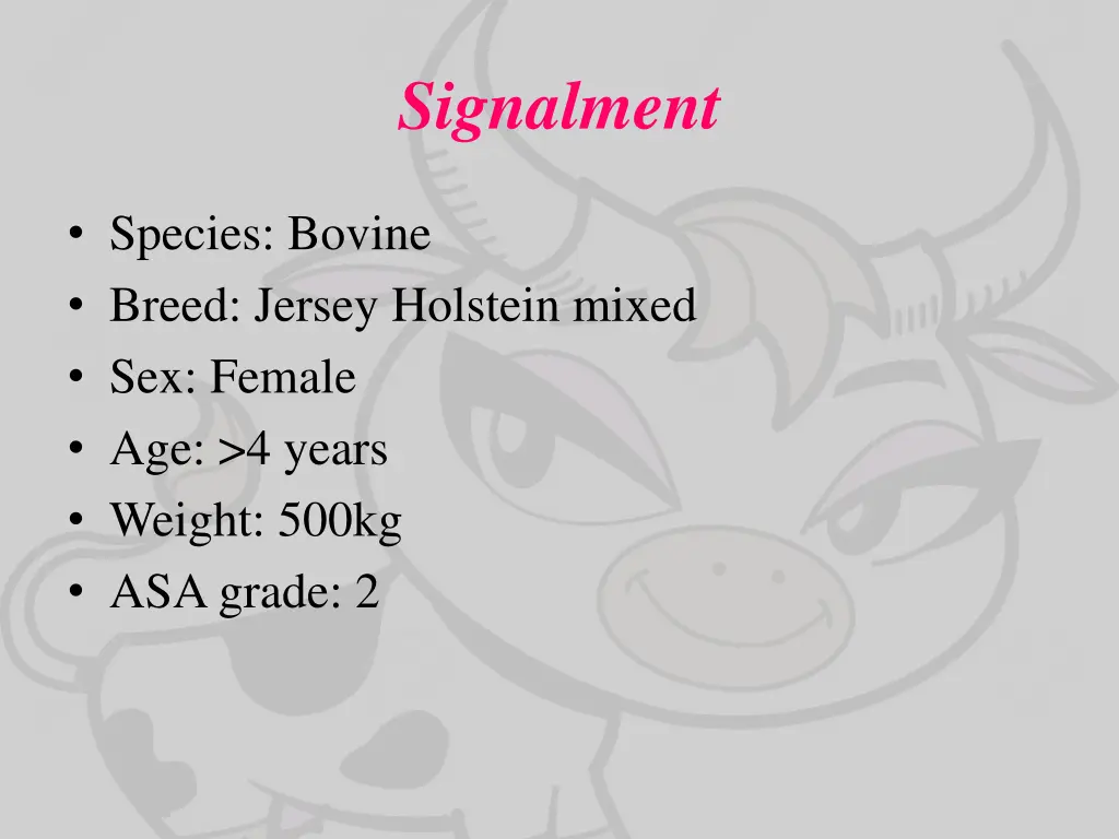 signalment