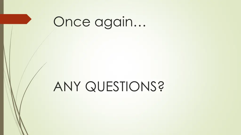once again