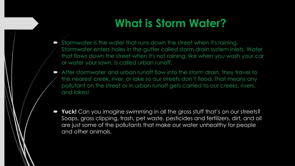 what is storm water