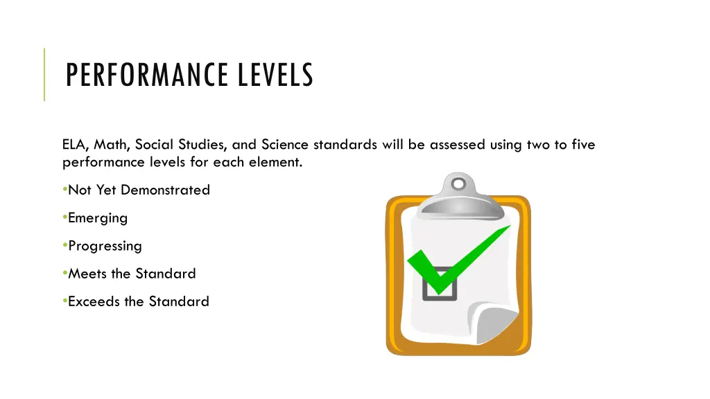 performance levels