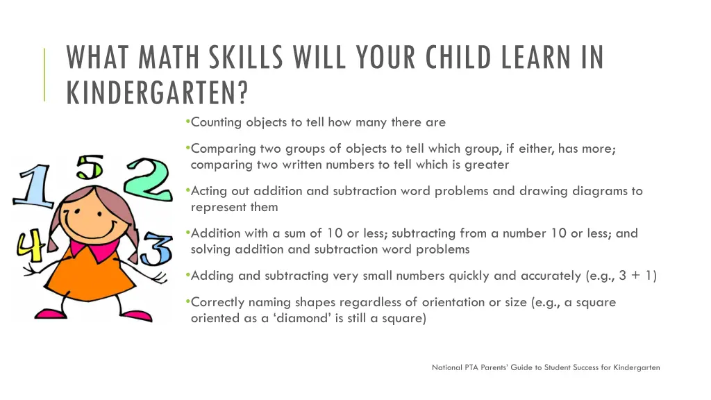 what math skills will your child learn