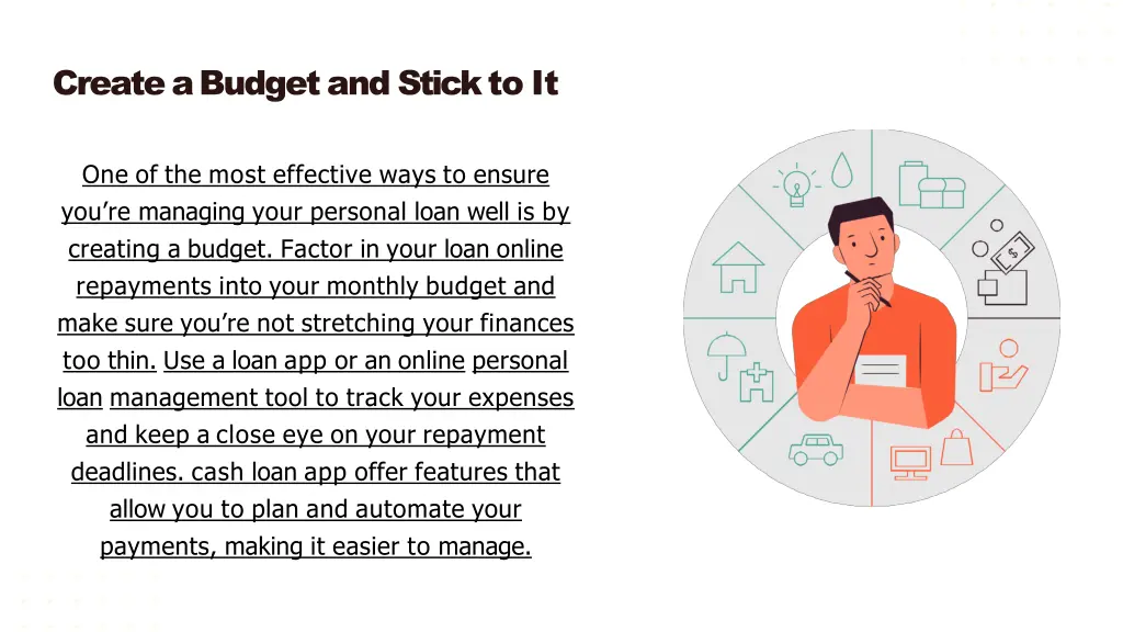 create a budget and stick to it