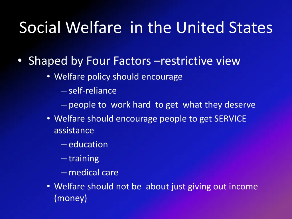 social welfare in the united states 2