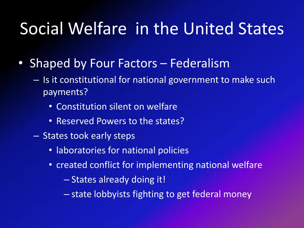 social welfare in the united states 4