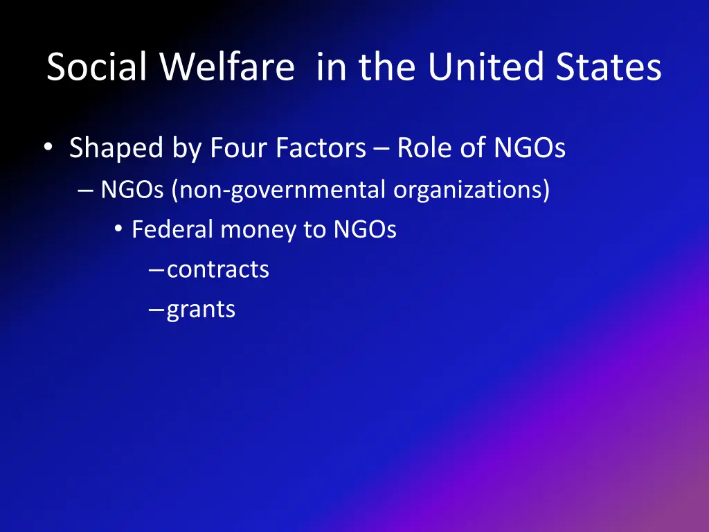 social welfare in the united states 5